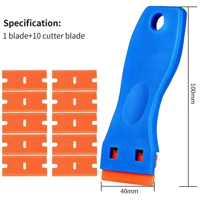 Plastic Razor Scraper with Blades for Glass